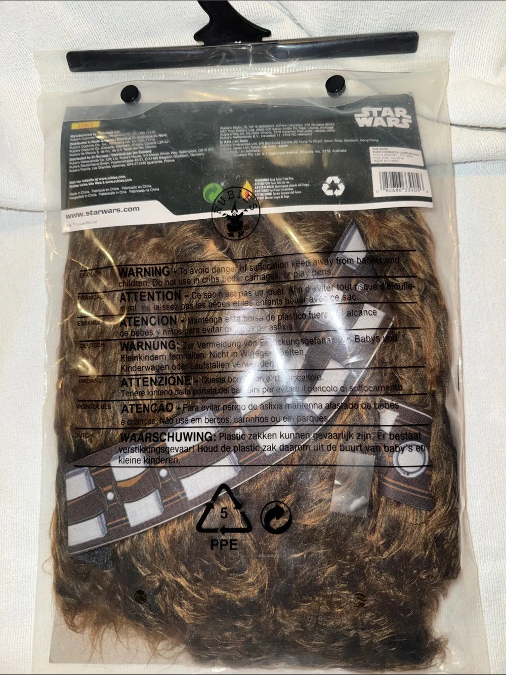 Rubie's Adult Star Wars Chewbacca Legwear legwarmers - Costume - New in Package